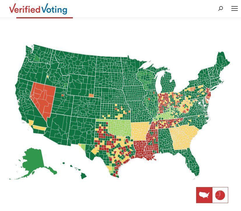 VerifiedVoting map of elections
